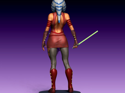 स्टार वार्स से अहसोका तानो 3D प्रिंट मॉडल