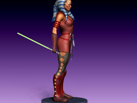 स्टार वार्स से अहसोका तानो 3D प्रिंट मॉडल