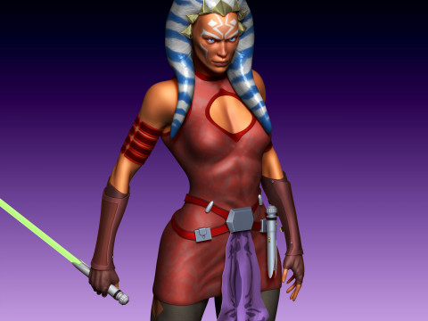 स्टार वार्स से अहसोका तानो 3D प्रिंट मॉडल