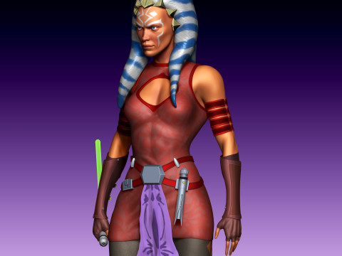 स्टार वार्स से अहसोका तानो 3D प्रिंट मॉडल