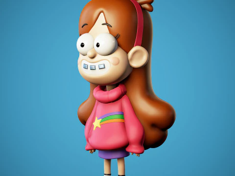 Mabel Pines from Gravity Falls 3D Print Model