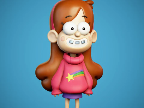 Mabel Pines from Gravity Falls 3D Print Model