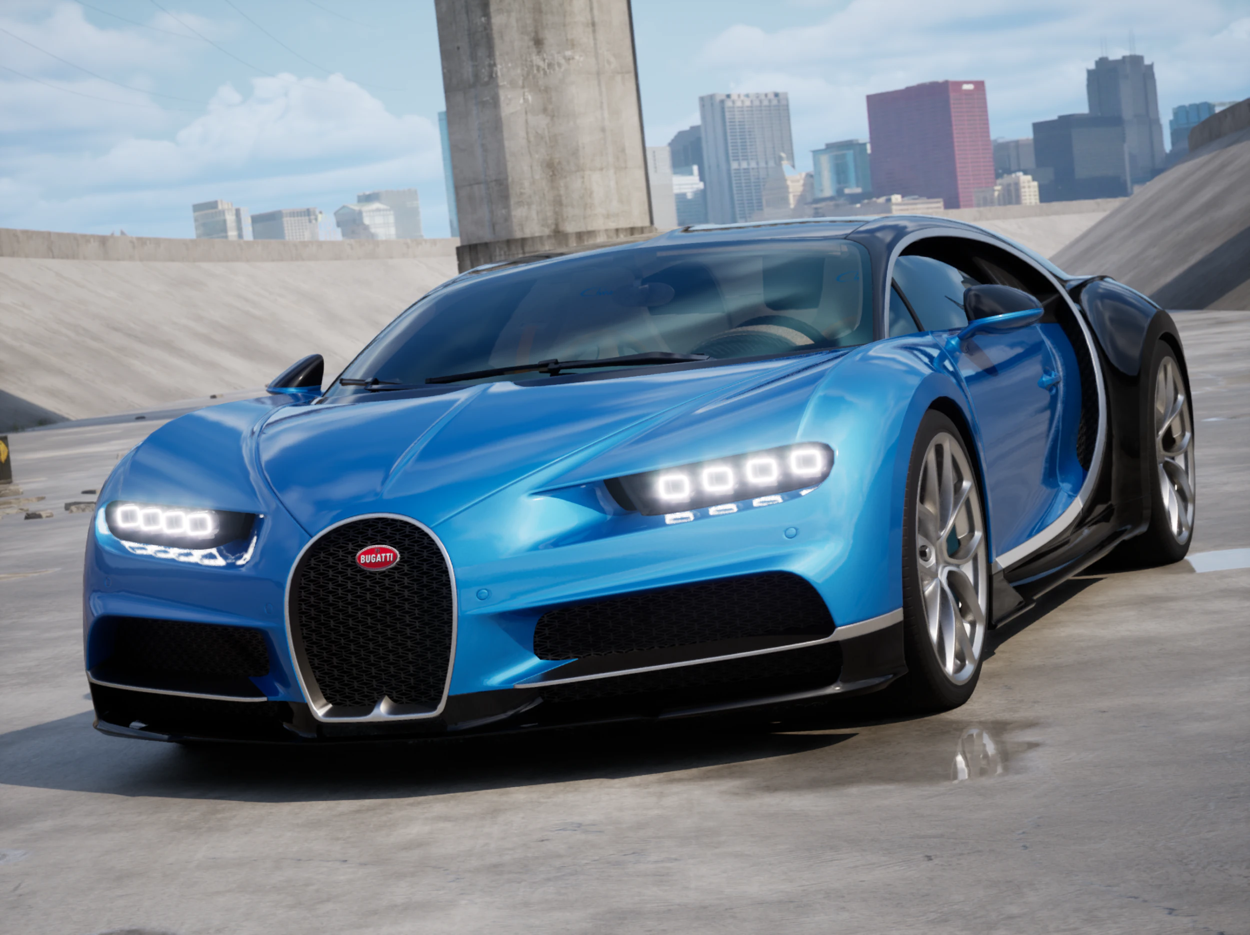 Bugatti Chiron 2017 3D Model .c4d .max .obj .3ds .fbx .stl .blend 