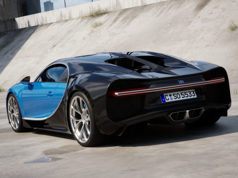 Bugatti Chiron 2017 3D 模型