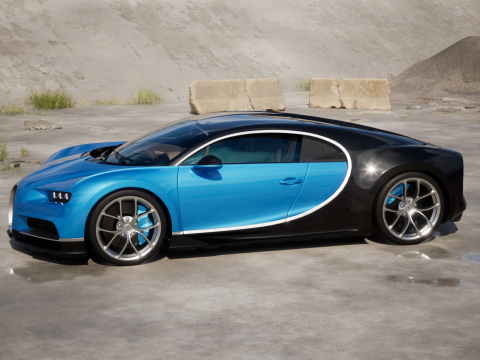 Bugatti Chiron 2017 3D 模型