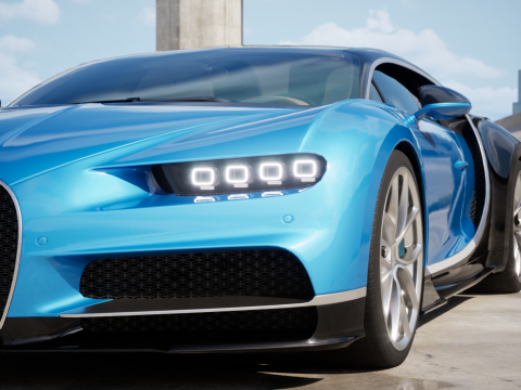 Bugatti Chiron 2017 3D 模型