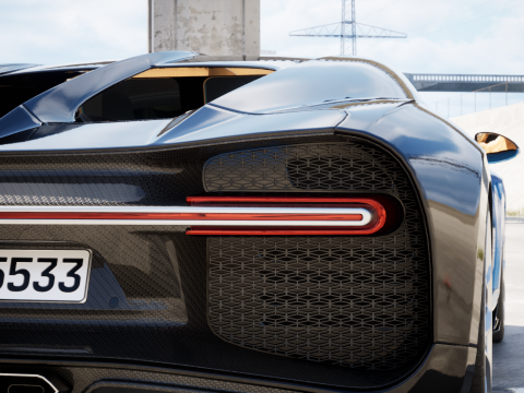 Bugatti Chiron 2017 3D 模型