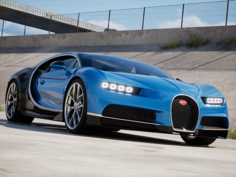 Bugatti Chiron 2017 3D 模型