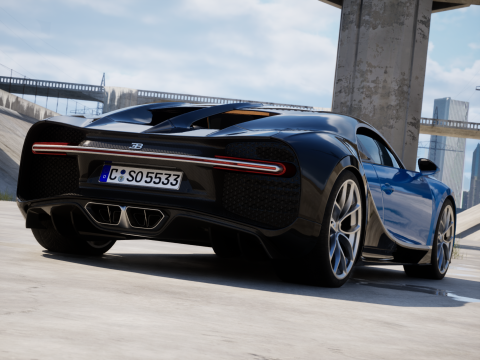 Bugatti Chiron 2017 3D 模型