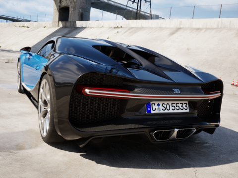 Bugatti Chiron 2017 3D 模型