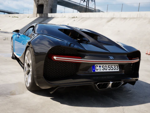 Bugatti Chiron 2017 3D Model