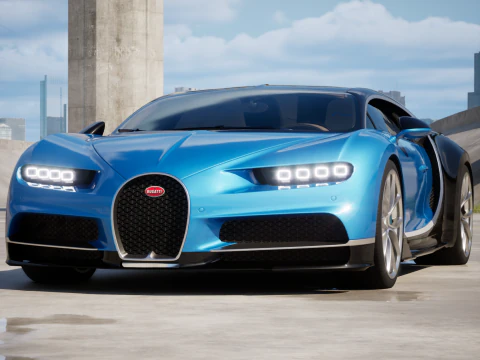 Bugatti Chiron 2017 3D Model