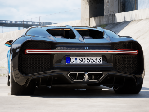 Bugatti Chiron 2017 3D 模型
