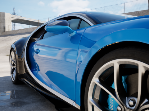 Bugatti Chiron 2017 3D 模型