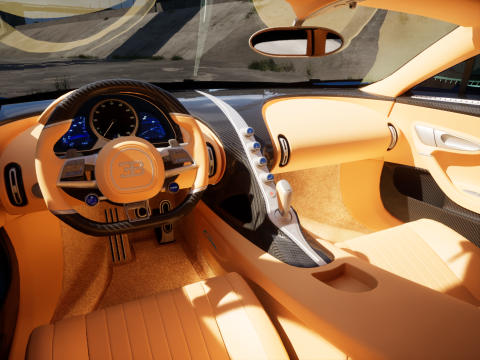 Bugatti Chiron 2017 3D 模型