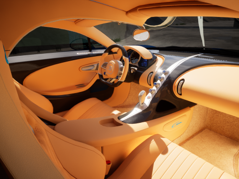Bugatti Chiron 2017 3D 模型
