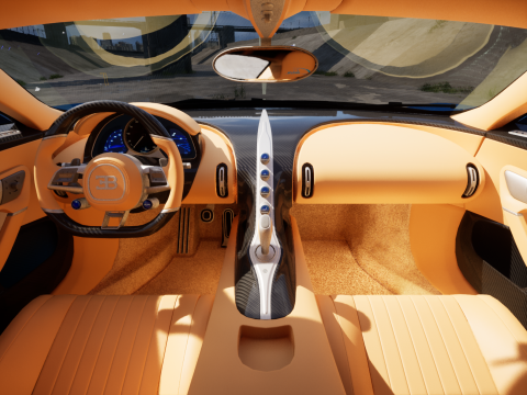 Bugatti Chiron 2017 3D 模型
