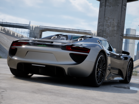 Porsche 918 Spyder 2015 3D मॉडल