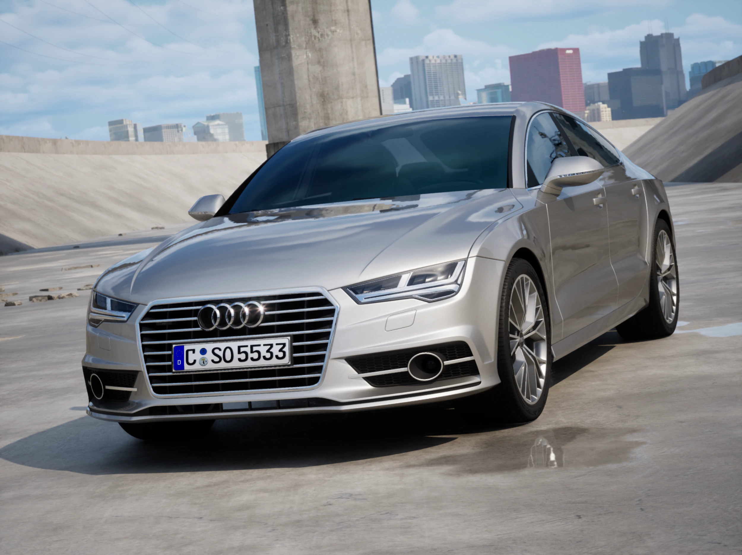 아우디 A7 2015 3D 모델 .c4d .max .obj .3ds .fbx .stl .blend 