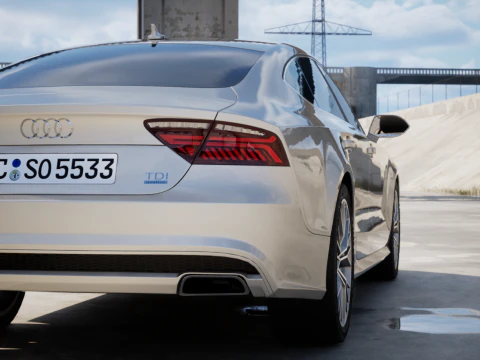 아우디 A7 2015 3D 모델