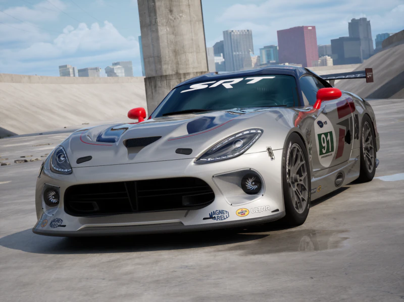 Dodge Viper GTS-R 2013 Raceauto 3D Model .c4d .max .obj .3ds .fbx .stl .blend 