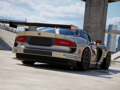 Dodge Viper GTS-R 2013 Race car 3Dモデル