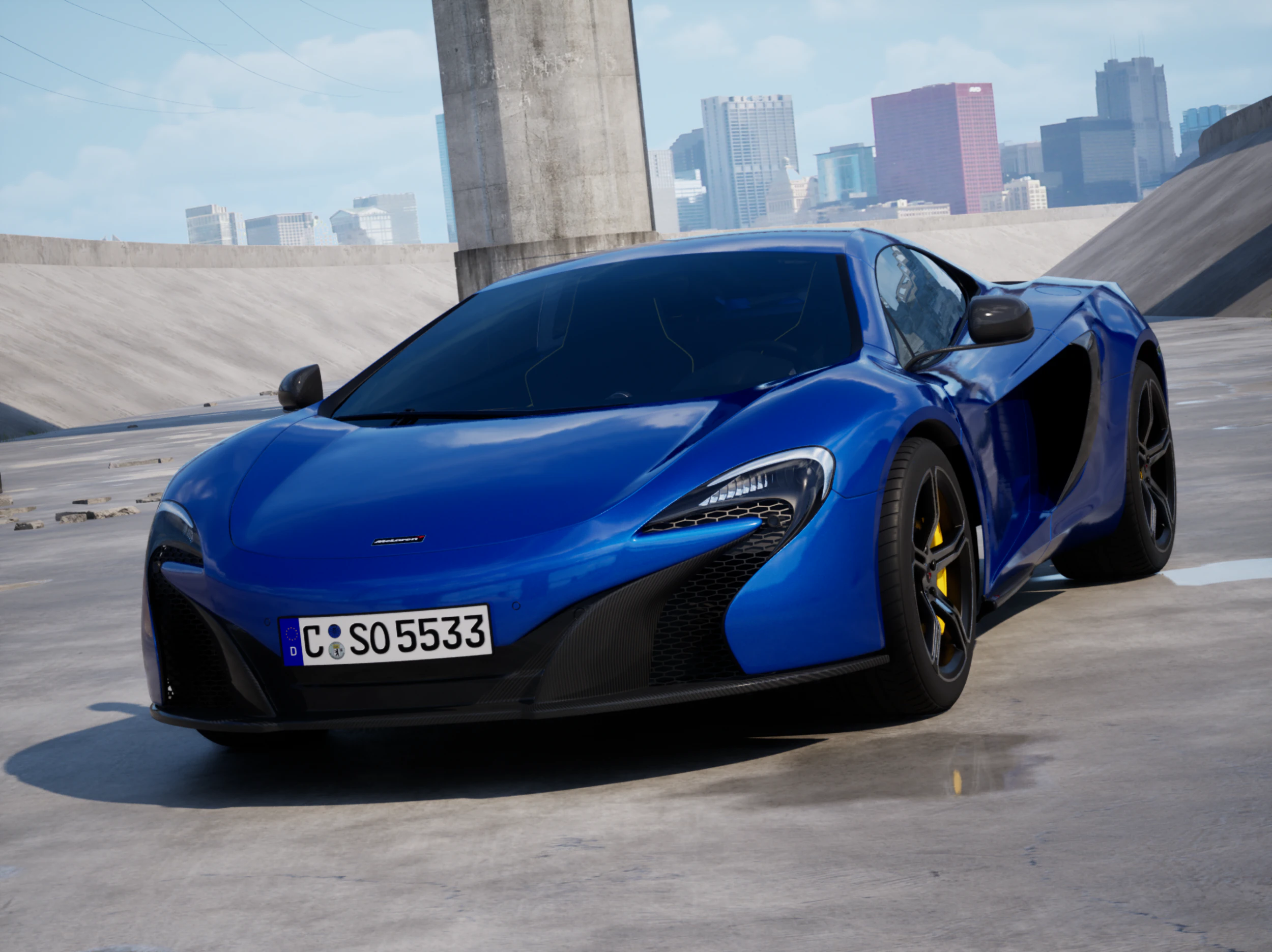 Mclaren 650S Coupe 2015 3D Model .c4d .max .obj .3ds .fbx .stl .blend