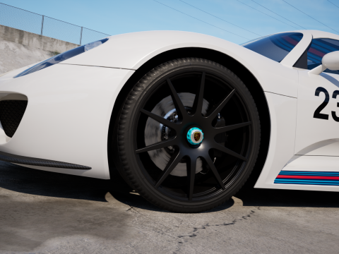 Porsche 918 Spyder Martini 2013 3D Model