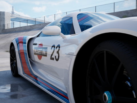 Porsche 918 Spyder Martini 2013 3D Model