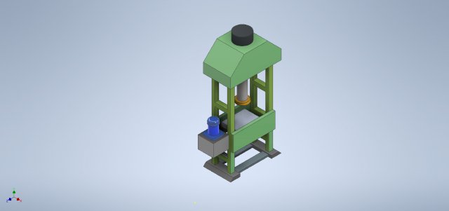 Hydraulic press 3D मॉडल .c4d .max .obj .3ds .fbx .stl .blend 