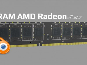 RAM AMD Radeon 4GB DDR 3 3D 模型