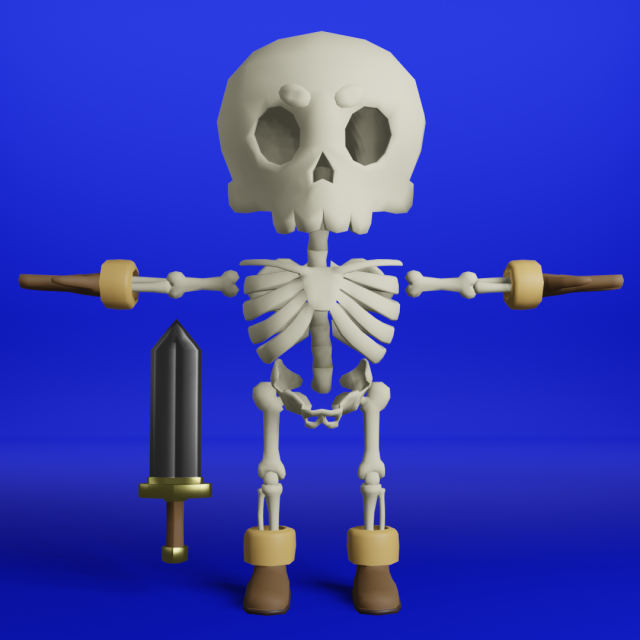 Skeleton 3D Model .c4d .max .obj .3ds .fbx .stl .blend 