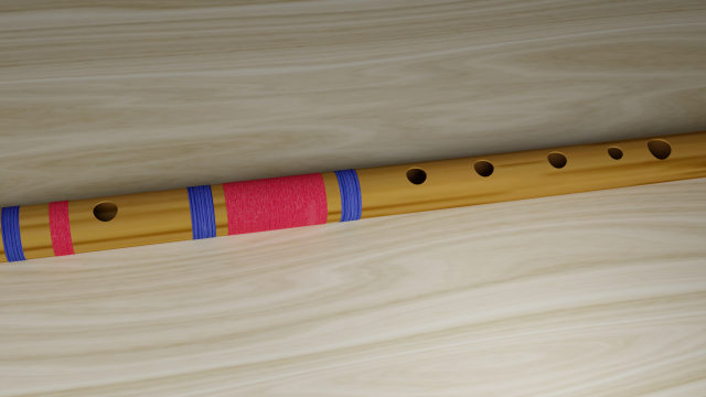 Indian Bamboo Flute 3D Model .c4d .max .obj .3ds .fbx .stl .blend 