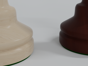 Wooden Chess Pawns 3D Model