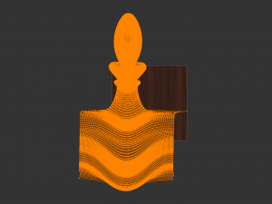 Wooden Chess Pawns 3D Model