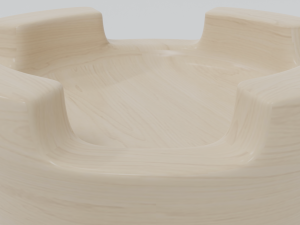 Wooden Chess Rooks 3D Model