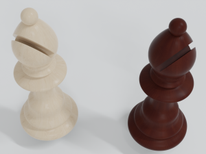 Bishop Wooden Chess Pieces Model 3D