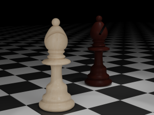 Bishop Wooden Chess Pieces Model 3D