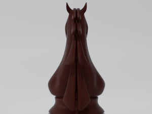 Knight Wooden Chess Pieces Model 3D