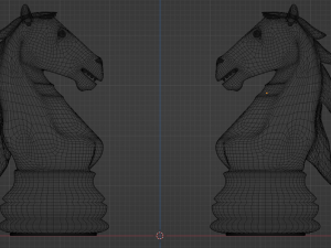 Knight Wooden Chess Pieces Model 3D