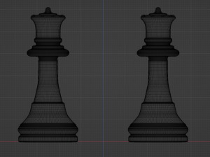 Queen Wooden Chess Pieces 3D 모델