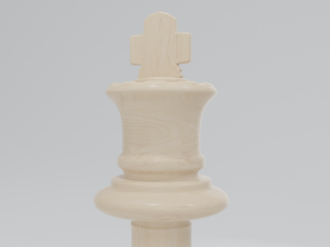 King Wooden Chess Pieces 3D 모델