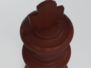 King Wooden Chess Pieces 3D 모델
