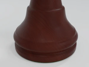 King Wooden Chess Pieces 3D Model
