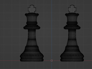 King Wooden Chess Pieces 3D 모델