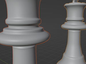 King Wooden Chess Pieces 3D 모델