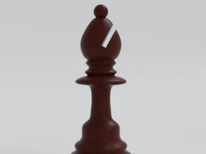 Wooden Chess Set 3D Model