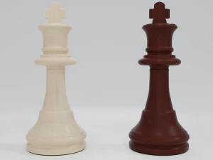Wooden Chess Set 3D Model