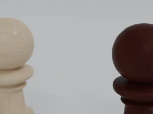 Wooden Chess Set 3D Model