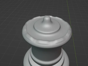 Wooden Chess Set 3D Model